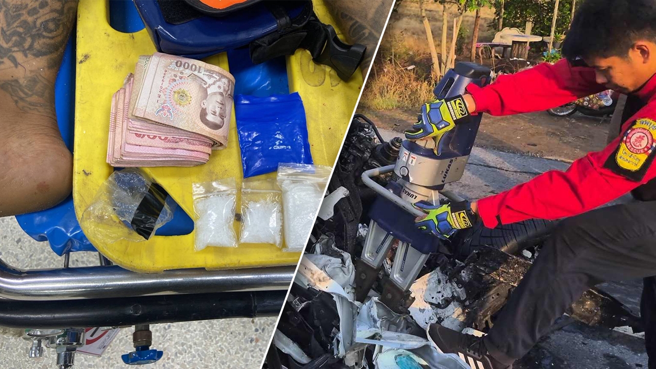 แก๊งค้ายาปืนเต็มรถ ซิ่งส่งของกลางดึก ประสานงารถบัสดับ 3 ศพ 