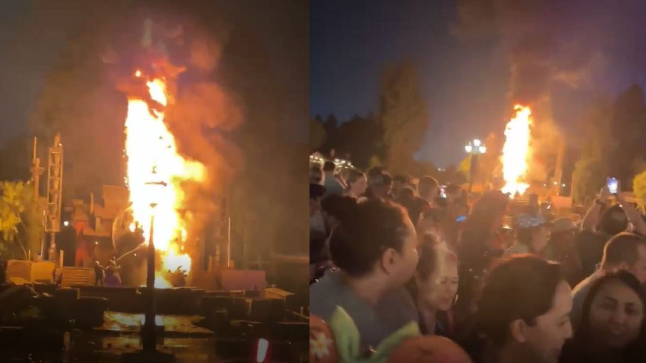 ระทึก ไฟไหม้หุ่นมังกรพ่นไฟ ดิสนีย์แลนด์สหรัฐฯ อพยพนทท. พนง.หลายร้อยชีวิต (คลิป)