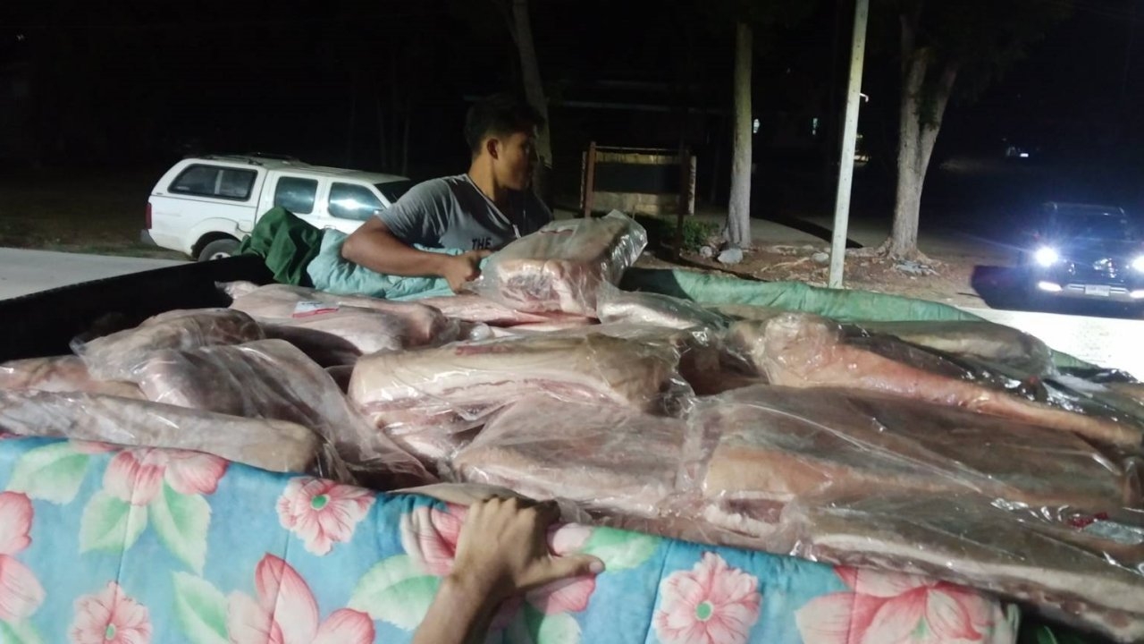 จนท.และตำรวจสระแก้ว สกัดจับเนื้อหมูเถื่อนรัสเซีย ลอบนำเข้าจากเขมรกว่า 3.6 ตัน