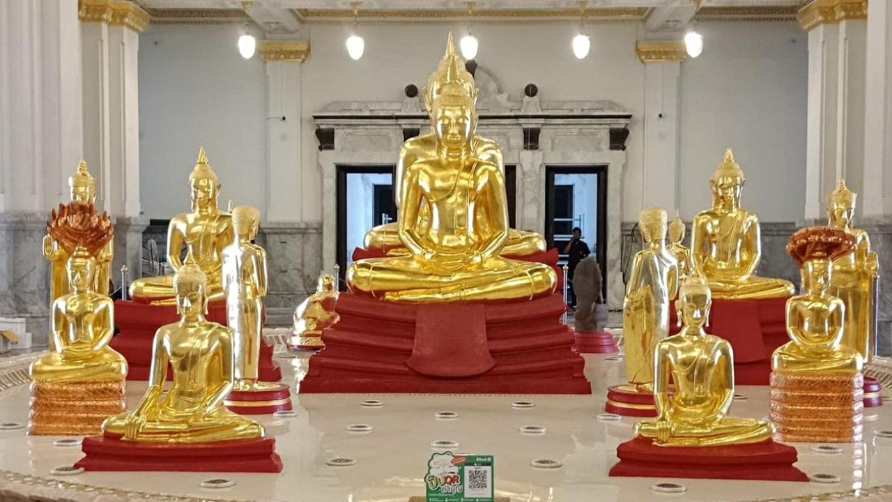 ชมความงดงาม "หลวงพ่อโสธร" หลังบูรณะเสร็จแล้ว พร้อมบริวาร 17 องค์