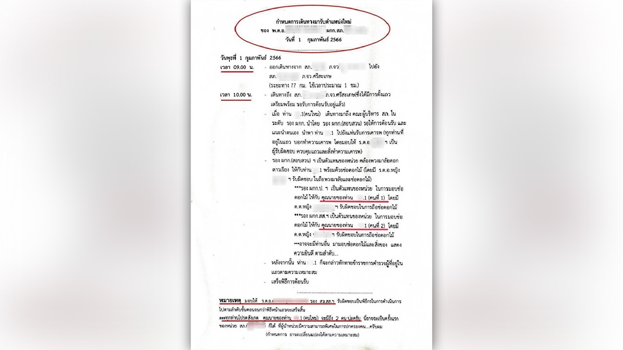 ฮือฮา "ผู้กำกับ" ควง 2 คุณนาย เข้าพิธีรับตำแหน่งใหม่โรงพักที่ศรีสะเกษ