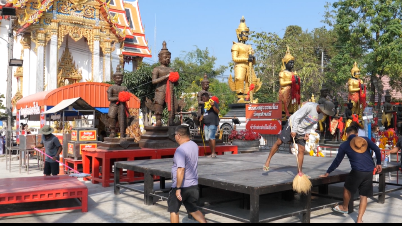 วัดจุฬามณีพร้อมแล้ว งานบวงสรวงใหญ่ ท้าวเวสสุวรรณโณ จตุมหาราชิกา 