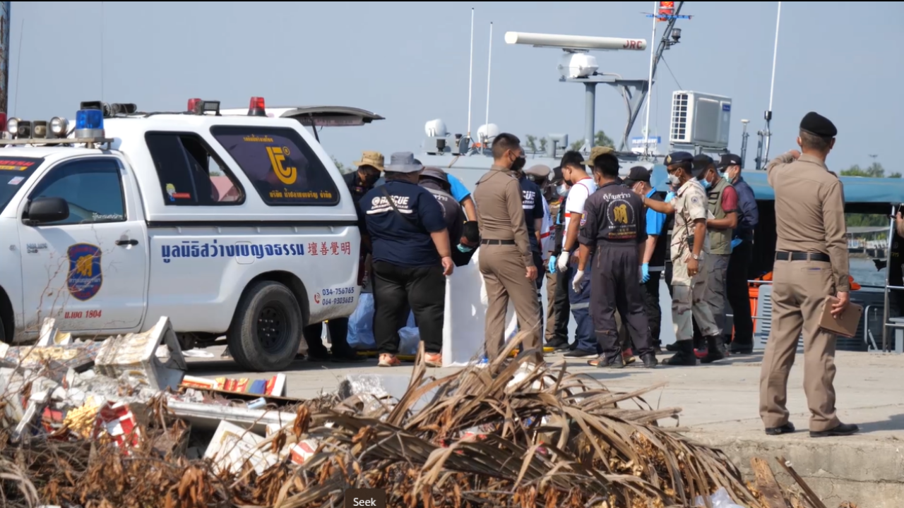 พบครบ 8 ศพ เรือบรรทุกน้ำมันระเบิด กระเด็นตกน้ำแม่กลอง