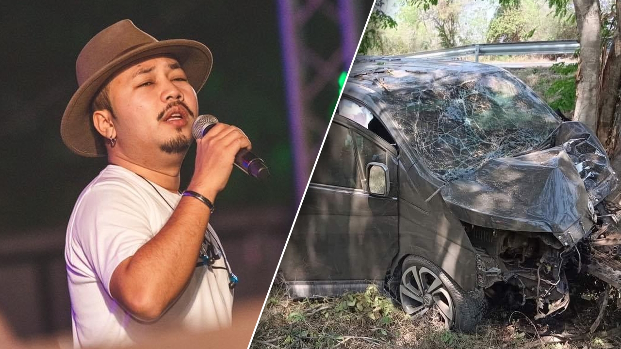 ส่งกำลังใจให้ วงมหาหิงค์ รถตู้ประสบอุบัติเหตุทั้งคัน นักร้องนำเจ็บหนักสุด