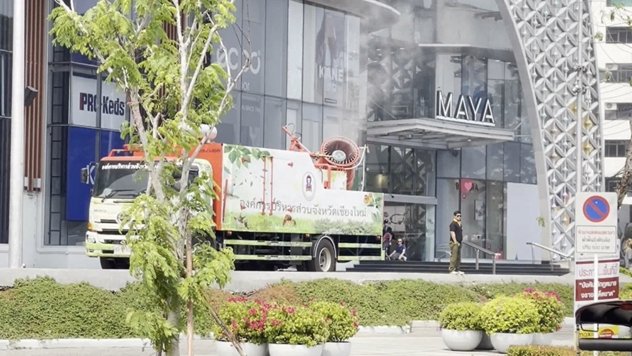 เชียงใหม่ เร่งฉีดน้ำเพิ่มความชื้น-ลดฝุ่น PM 2.5 ในพื้นที่เกินค่ามาตรฐาน