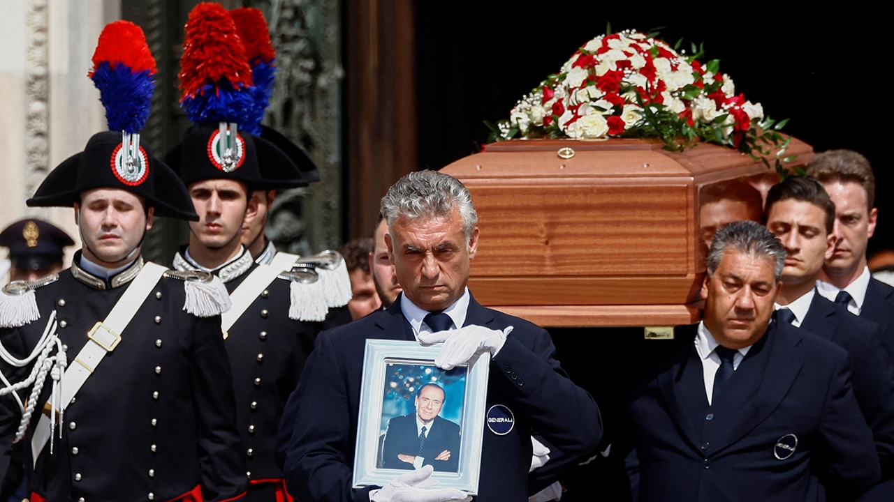 State Funeral of Former Italian Prime Minister Silvio Berlusconi Draws Thousands