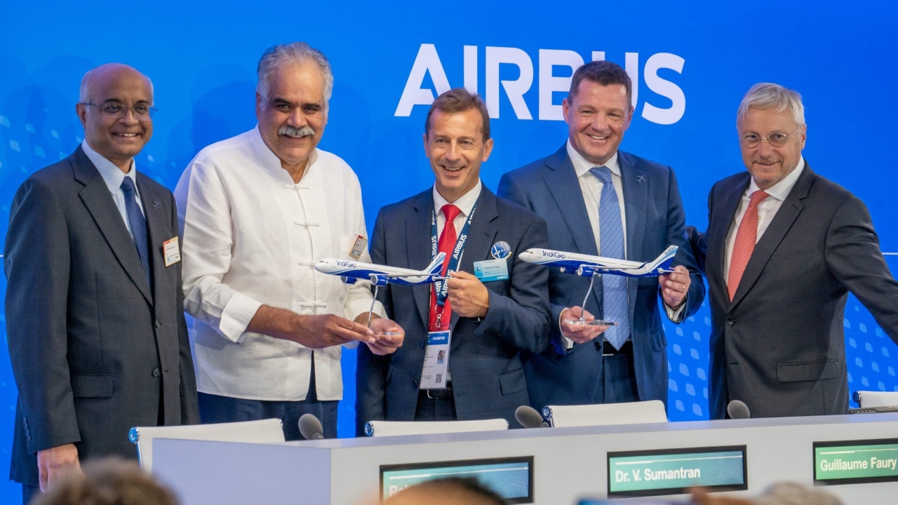 IndiGo ทำข้อตกลงประวัติศาสตร์ซื้อเครื่องบินแอร์บัส 500 ลำ