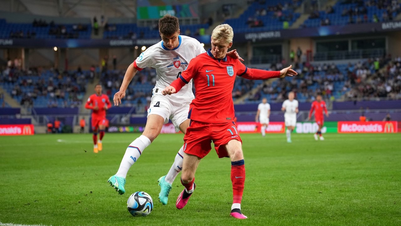 ทีมชาติอังกฤษ" ประเดิมสวย เชือด "สาธารณรัฐเช็ก" นำฝูงกลุ่ม ศึกยูโร U-21