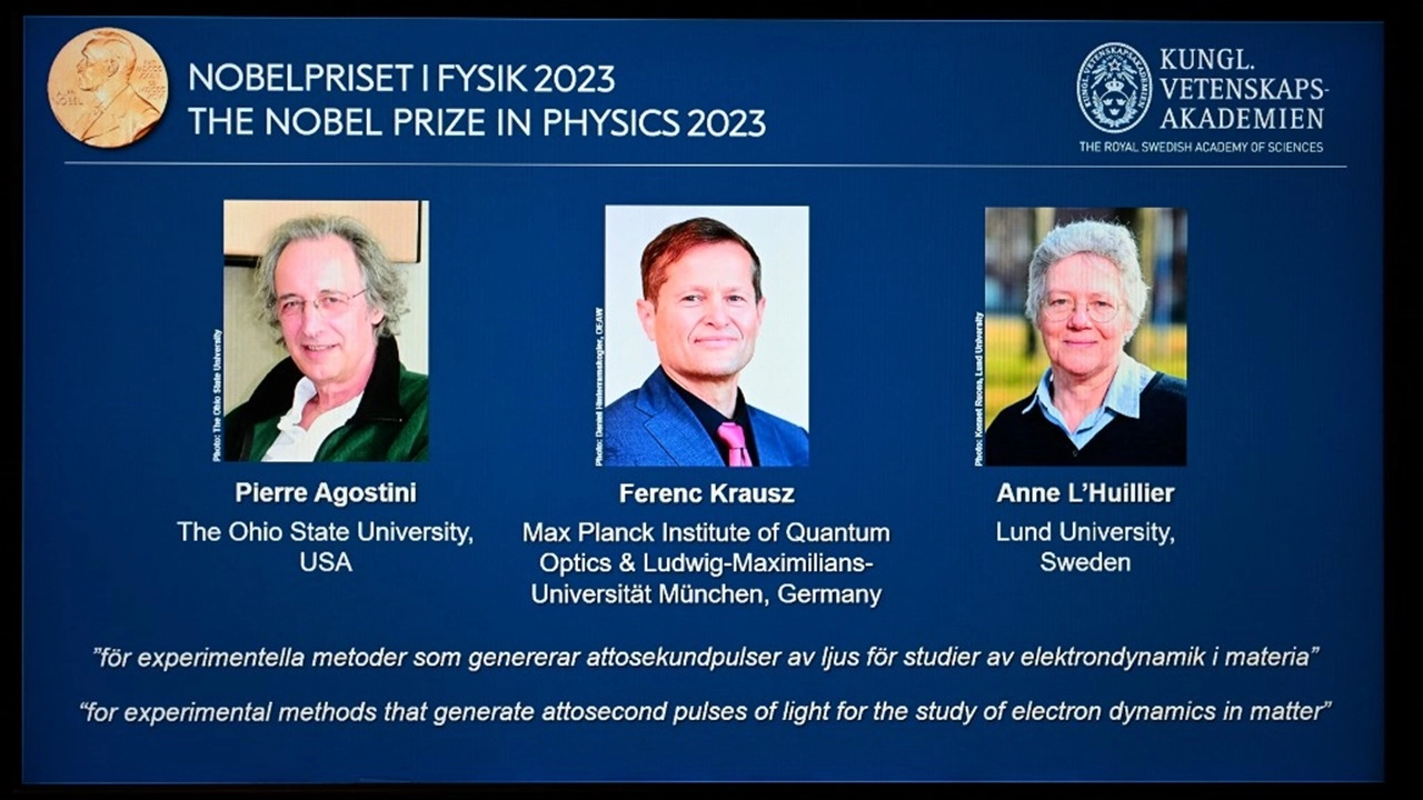 三位科学家发现了捕获电子的方法，荣获2023年诺贝尔物理学奖