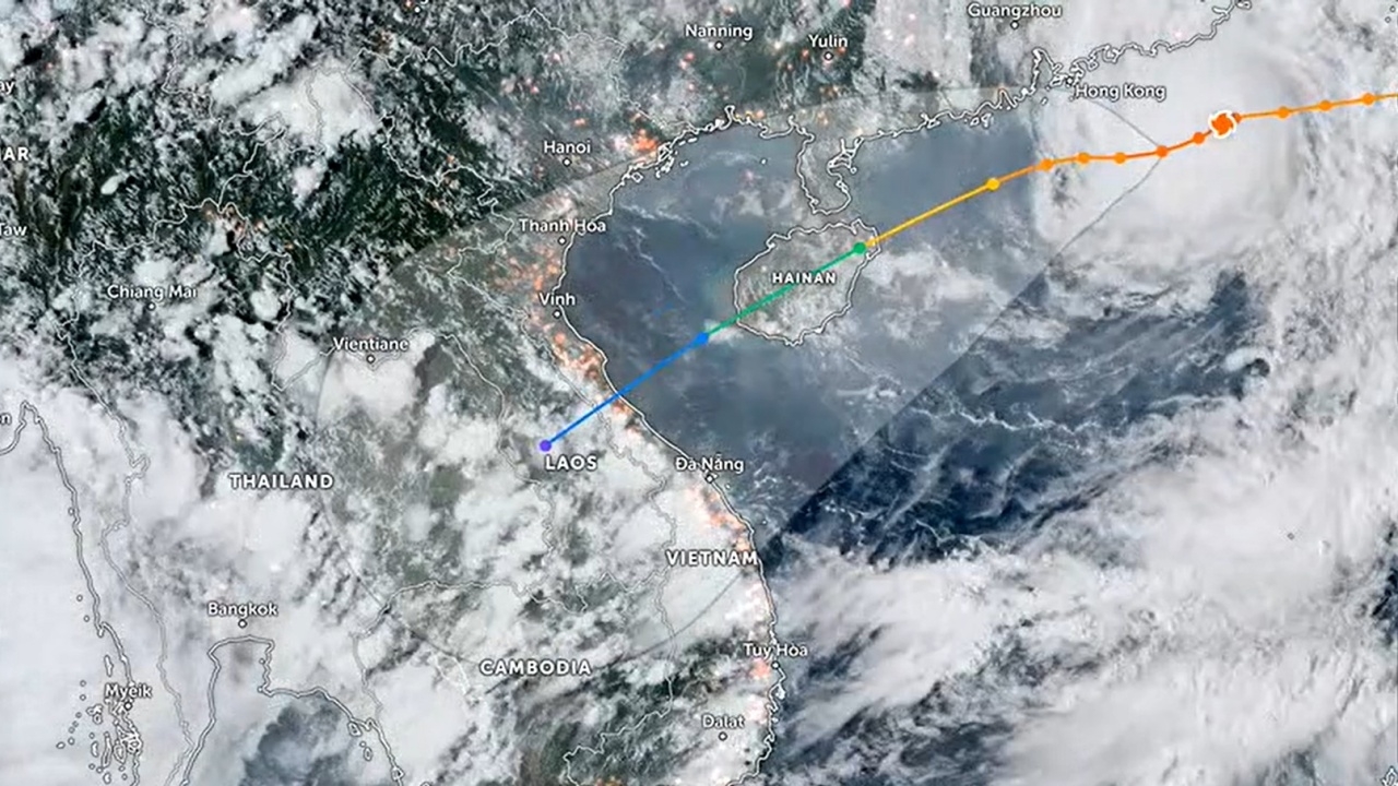 ประกาศฉบับที่ 5 พายุไต้ฝุ่น "โคอินุ" จ่อเข้าใกล้ชายฝั่งจีน 8-9 ต.ค. 66