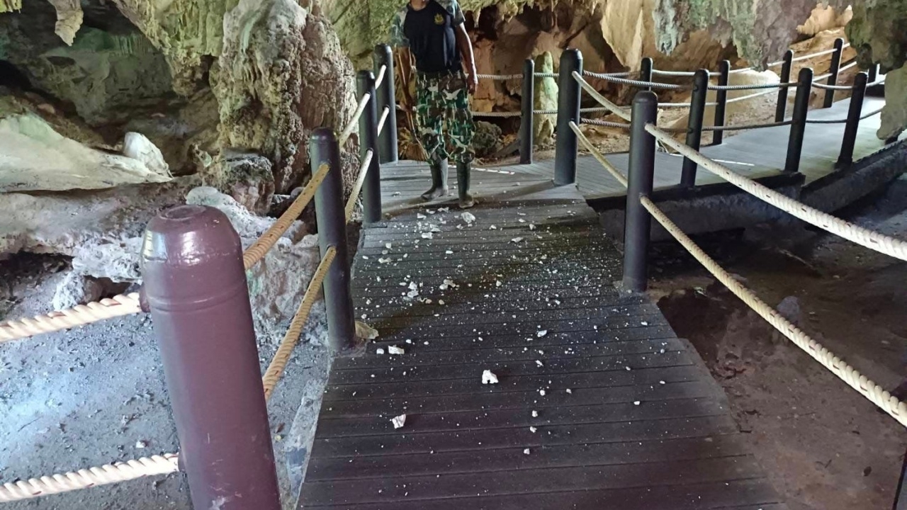 ปิด "ถ้ำผีหัวโต" อุทยานฯ ธารโบกขรณี หลังพบรอยร้าวในผนังจากแผ่นดินไหว