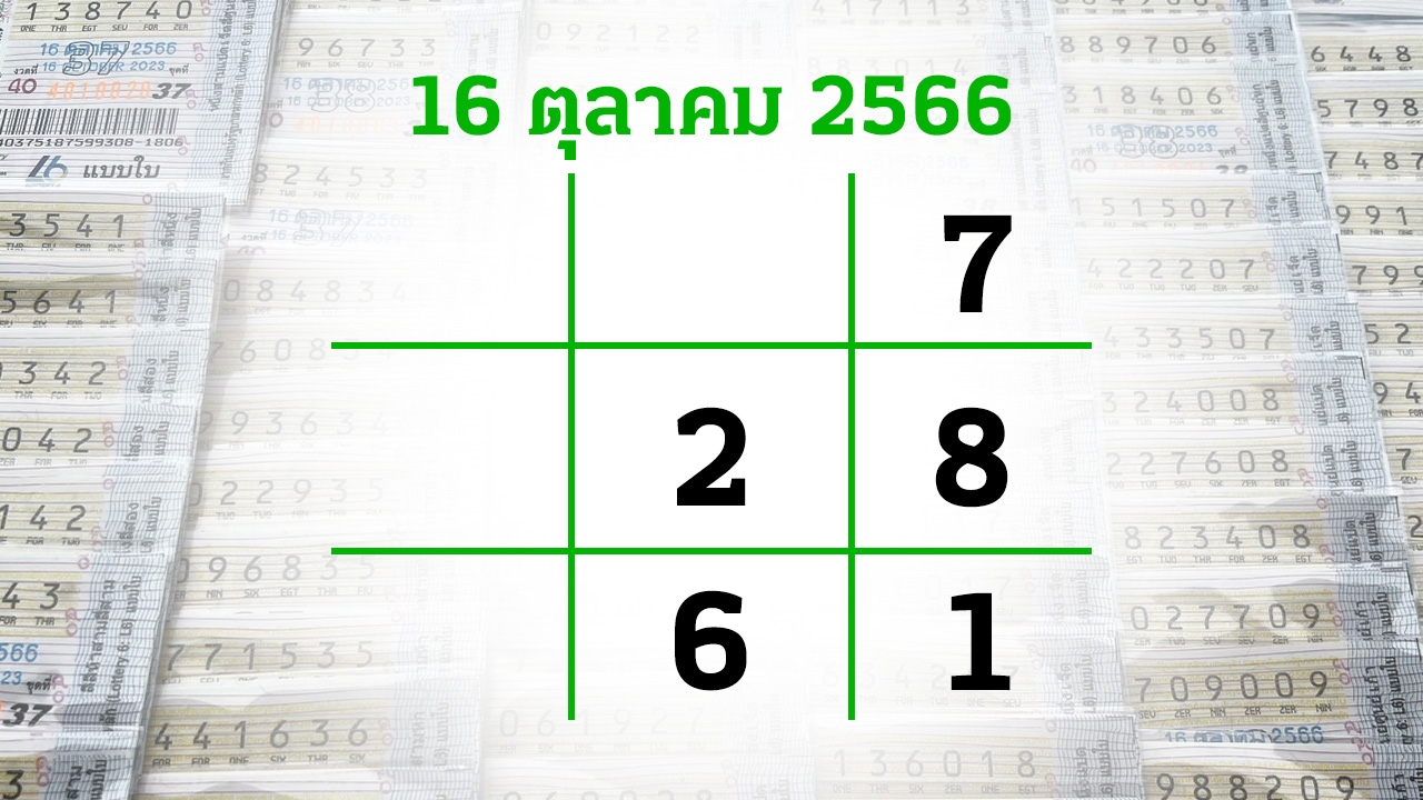 โค้งสุดท้ายหวย "เลขเด็ดงวดนี้" 16/10/66 ลุ้นโชคได้ที่ไทยรัฐทีวี-ไทยรัฐออนไลน์
