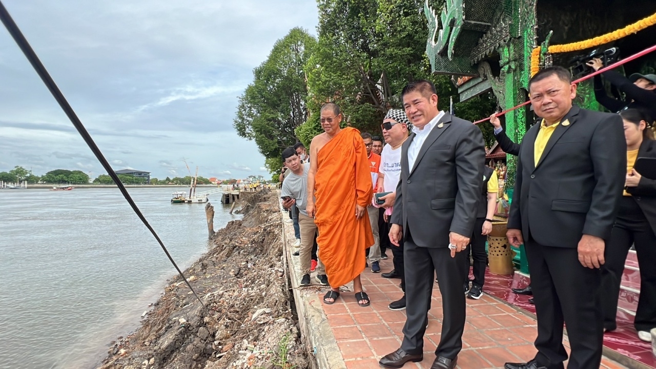 กรมชลฯ เร่งซ่อมเขื่อนกั้นเจ้าพระยาหน้าวัดเชิงเลน "ธรรมนัส" ให้ตั้ง คกก.สอบแล้ว 