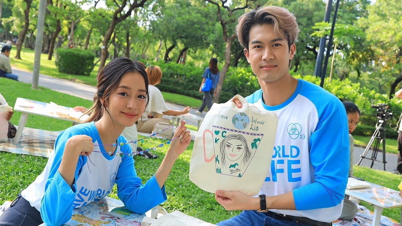 "ภูมิ-ชิงชิง" ตัวแทน "7 สีปันรักให้โลก" สนุกสร้างสรรค์งานศิลป์