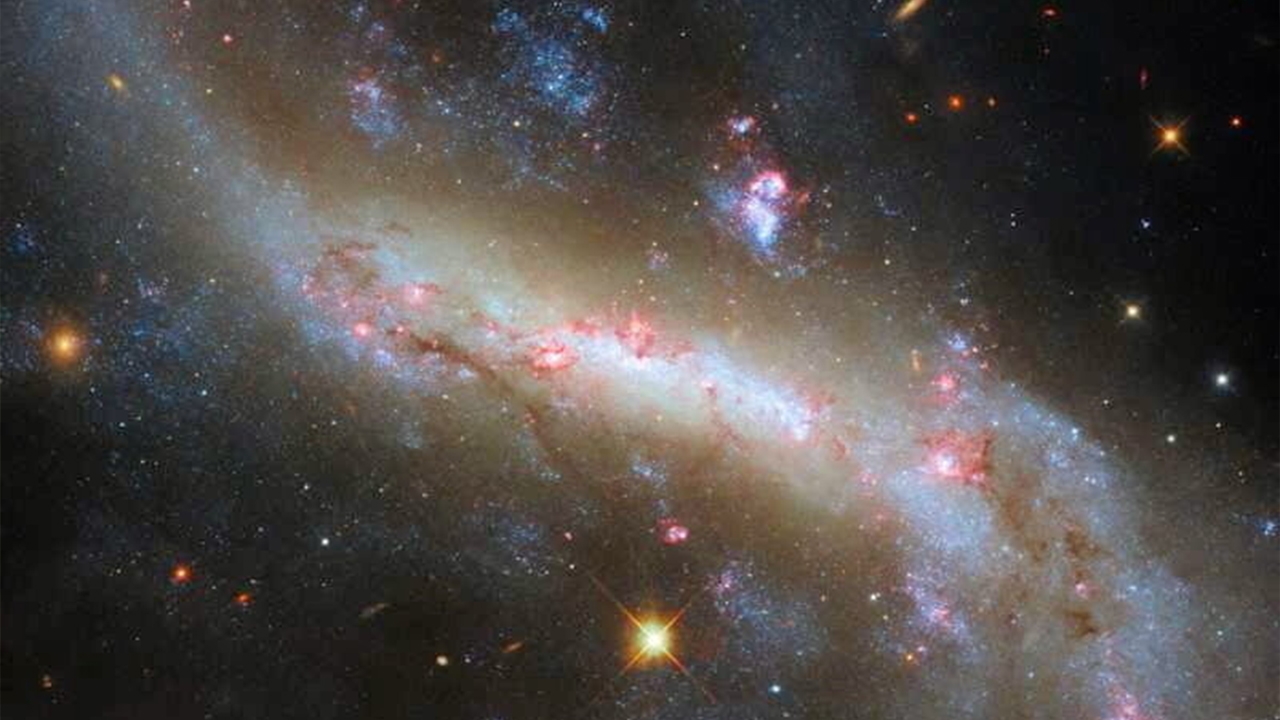 Hubble House Telescope Check out the enormous spiral galaxy