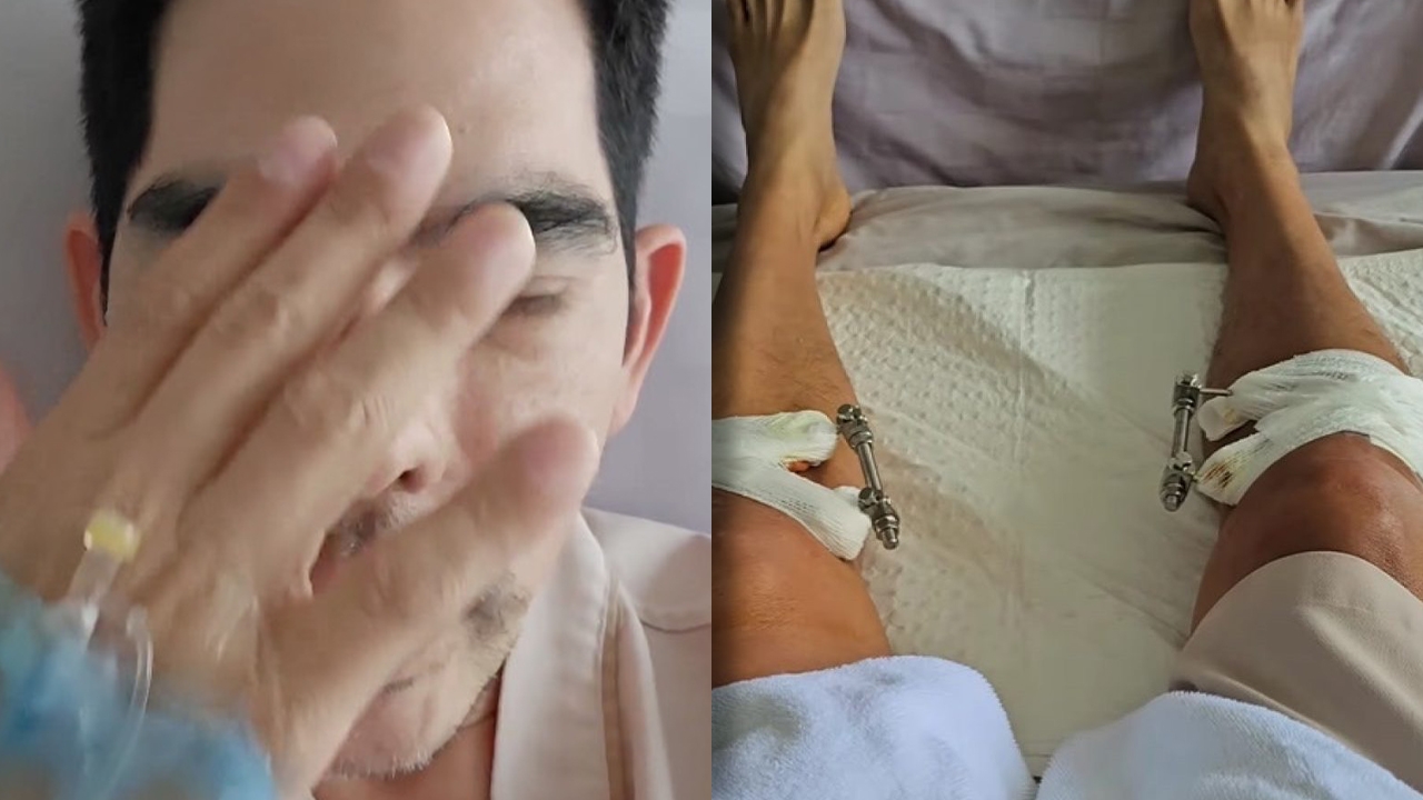 แห่ส่งกำลังใจ นักแสดงหนุ่มดัง นอนแอดมิตใน รพ. ใส่เหล็กที่ขา 2 ข้าง