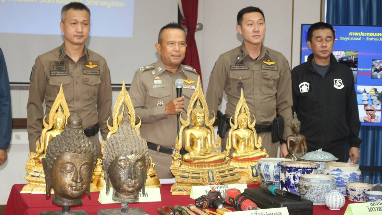 จับหลวงพ่อ ขับเก๋งตระเวนลักพระบูชา เศียรพระพุทธรูปเก่าแก่