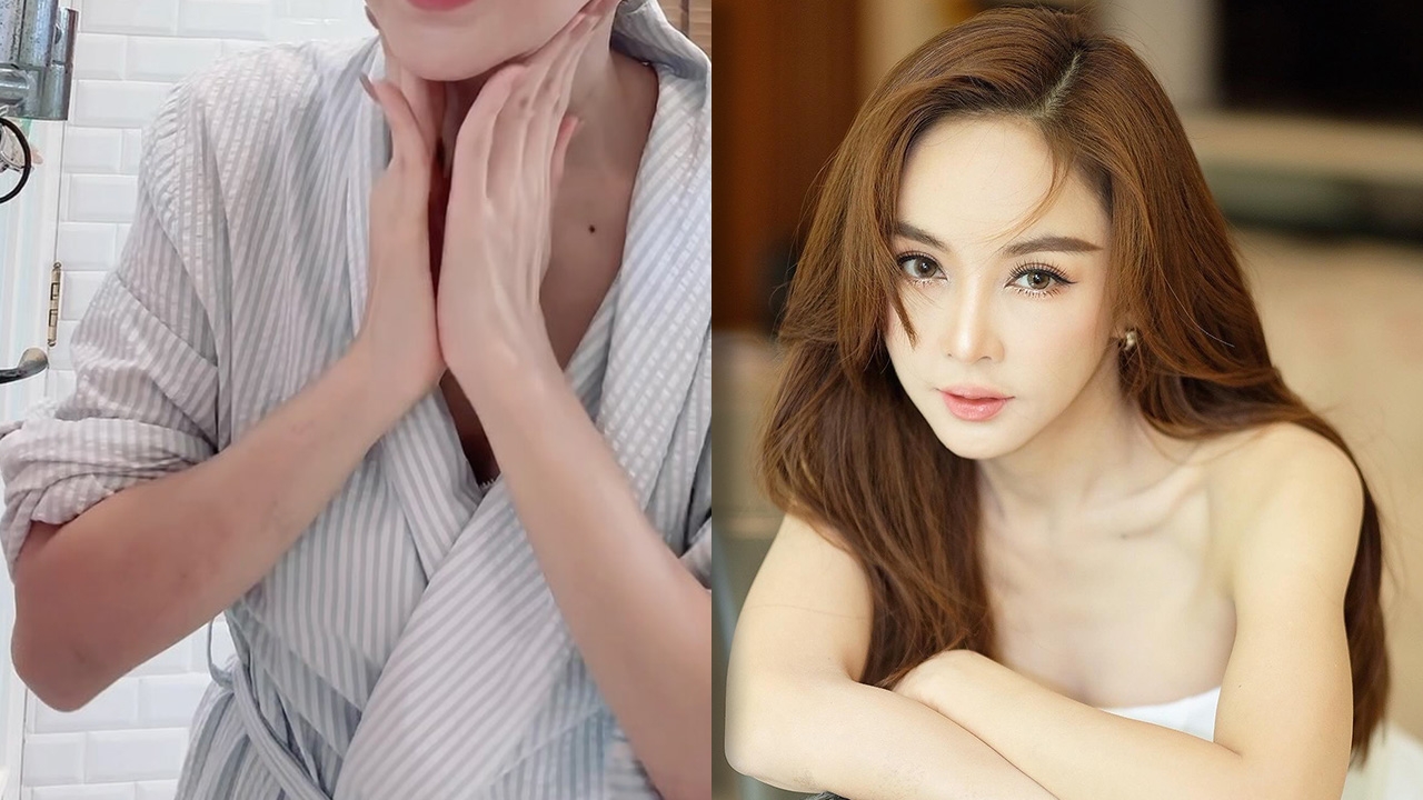 เป้ย ปานวาด โพสต์คลิปทาครีม แต่แฟนๆ โฟกัสรอยที่แขน ถามไปโดนอะไรมา