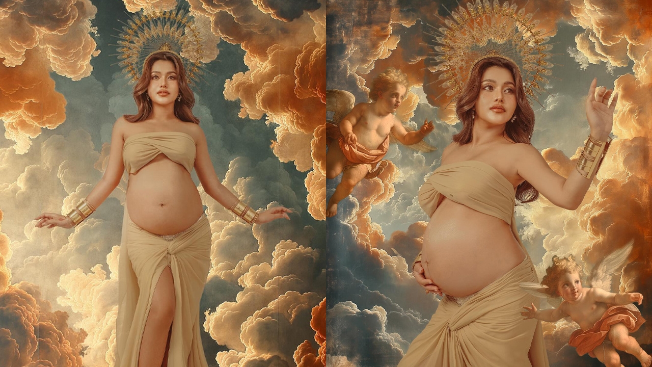 ธัญญ่า อาร์สยาม สวยปังสุดๆ ในวันใกล้คลอด ตั้งชื่อเซตภาพ “ปางอโหสิกรรม”