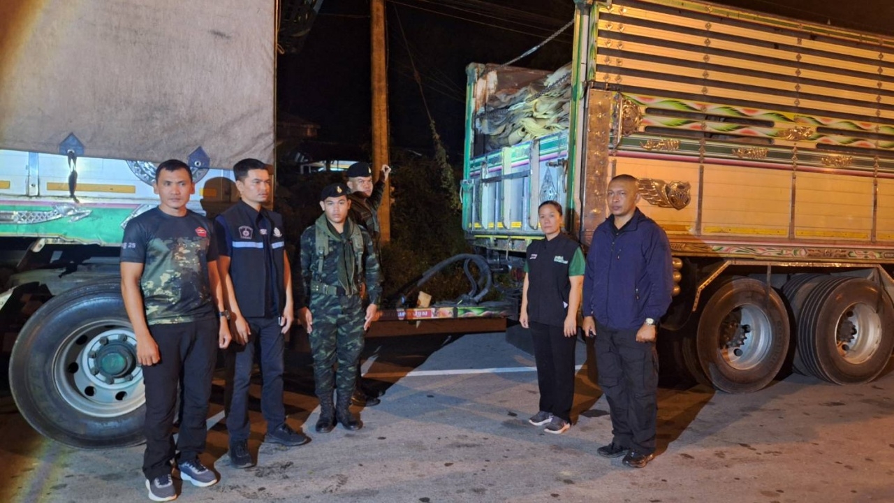 ฉก.พญานาคราช จับยางลักลอบนำเข้าสำแดงเท็จเป็นยางก้อนถ้วย 29.86 ตันที่ระนอง