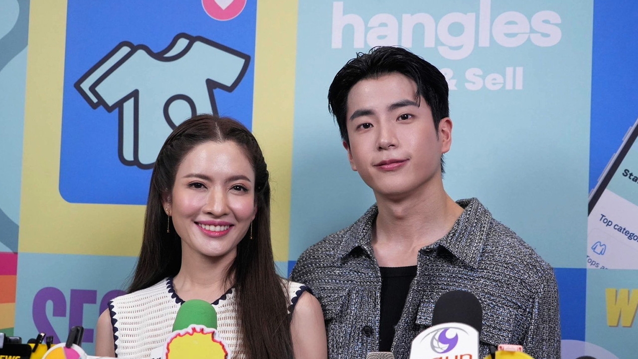 ออกงานคู่ครั้งแรก! "นนกุล" เขิน "แอฟ" หอบดอกไม้ร่วมยินดีเปิดร้าน