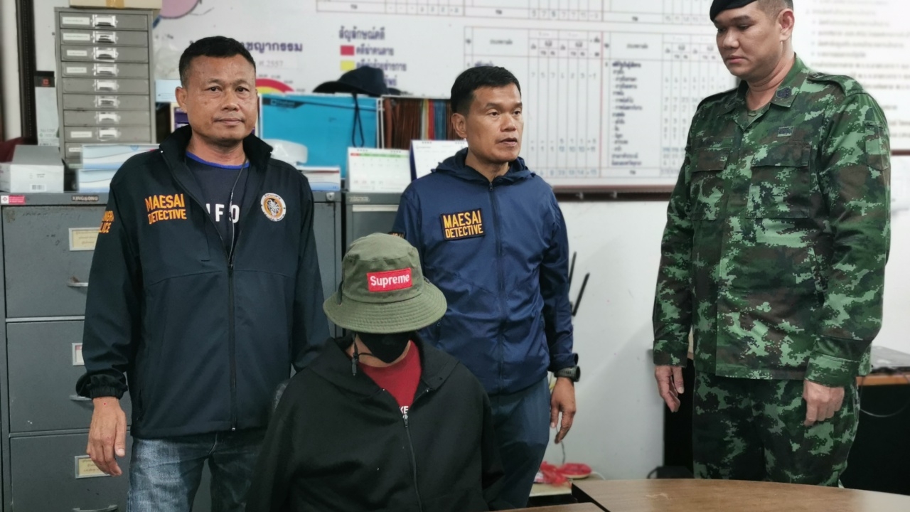 ตำรวจ สภ.แม่สาย ถือหมายศาลตามรวบ "ทหารเกณฑ์โหด" ฆ่าแฟนสาวแม่บ้านรัฐสภา 