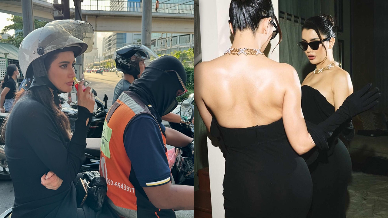 นางเอกดังสู้ชีวิต ทำงาน 13 ชม. ต่อวัน ซ้อนมอเตอร์ไซค์วิ่งงานไม่ห่วงสวย