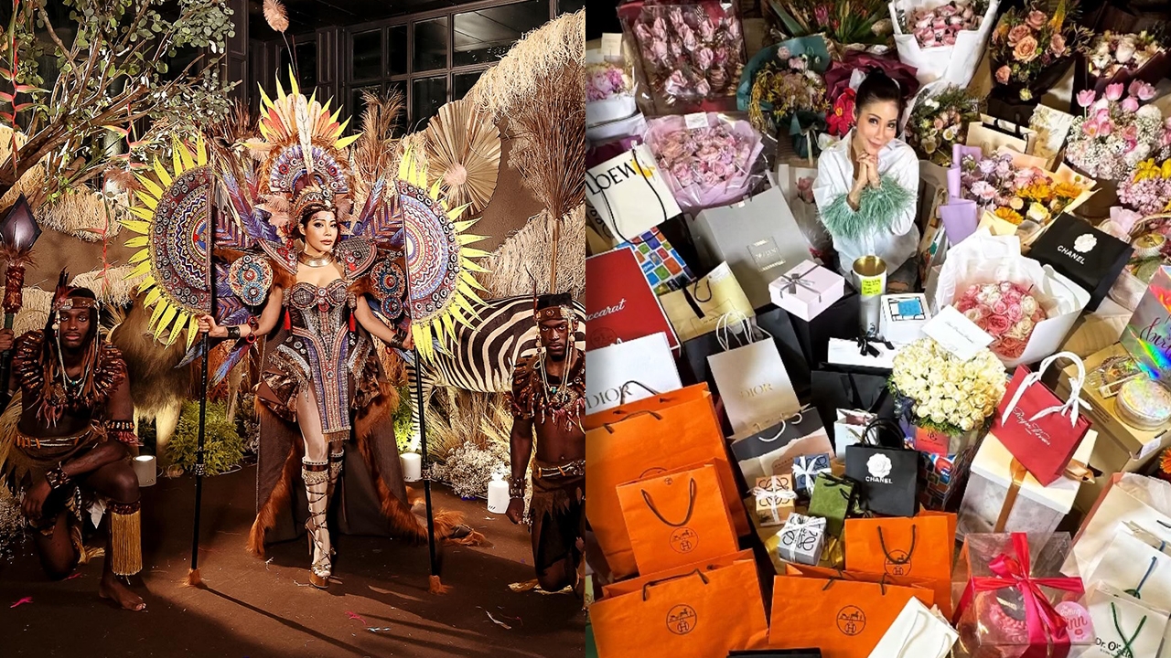 ส่องของขวัญวันเกิดของพิธีกรสาว กองใหญ่ท่วมบ้าน แถมของแบรนด์เนมเพียบ