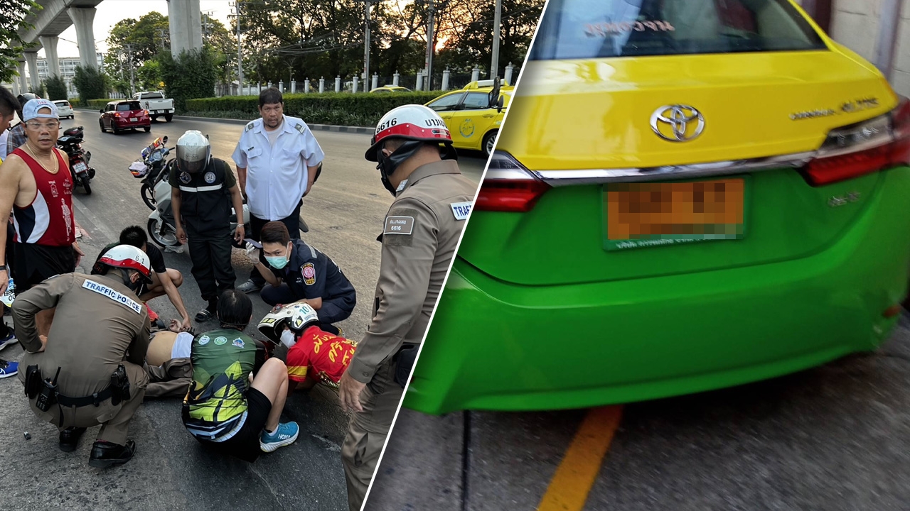 แท็กซี่เมาขับชน รอง สว.จร.บางเขน ตายคาที่ ขณะยืนโบกรถงานวิ่งการกุศล