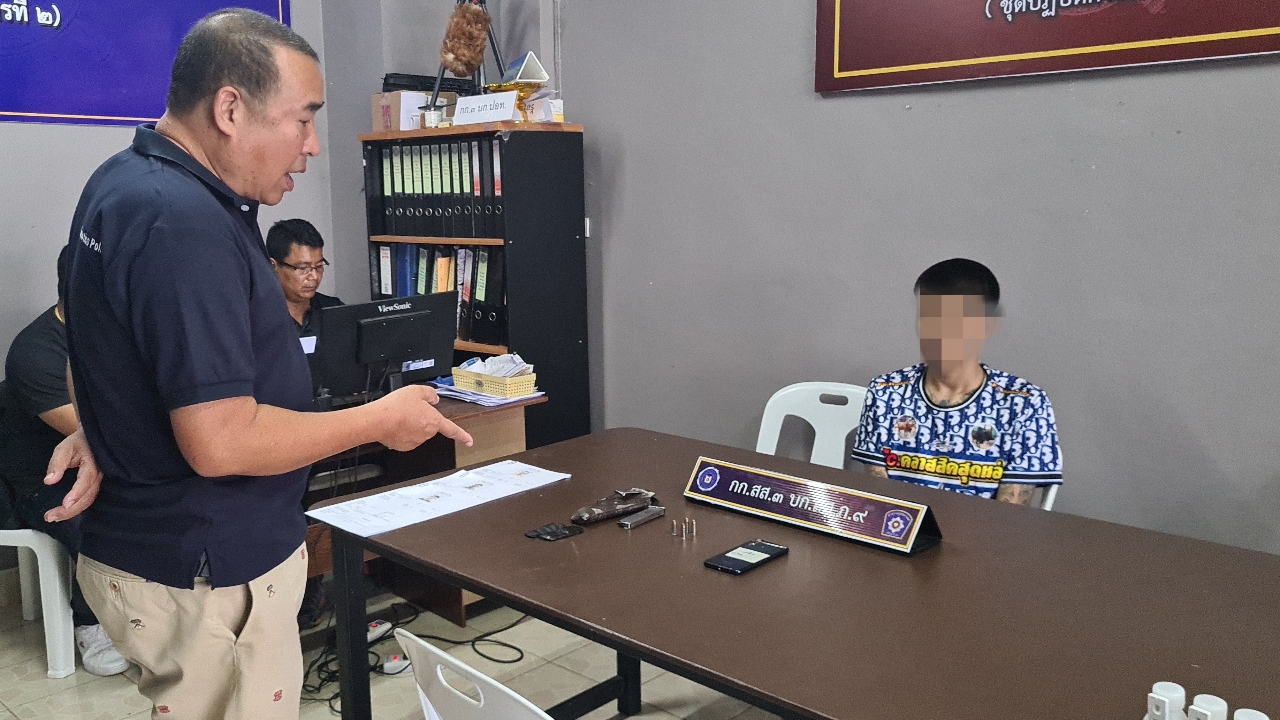 รวบหนุ่มหึงโหด ฆ่าคนตายเมื่อปี 61 ใช้ 9 มม.ยิงดับ แค้นตามจีบเมีย