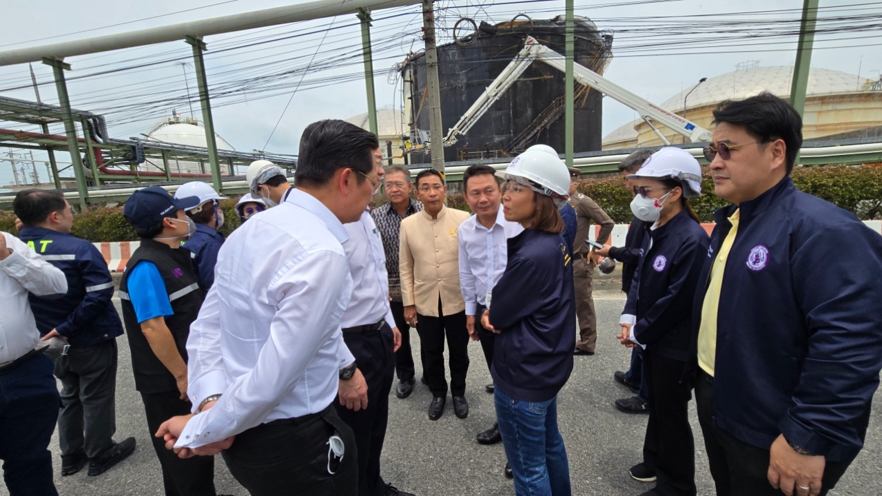 .ยกเลิกพื้นที่ภัยพิบัติ ไฟไหม้มาบตาพุด ยันคนงานไม่ได้ปิดวาล์วถัง.