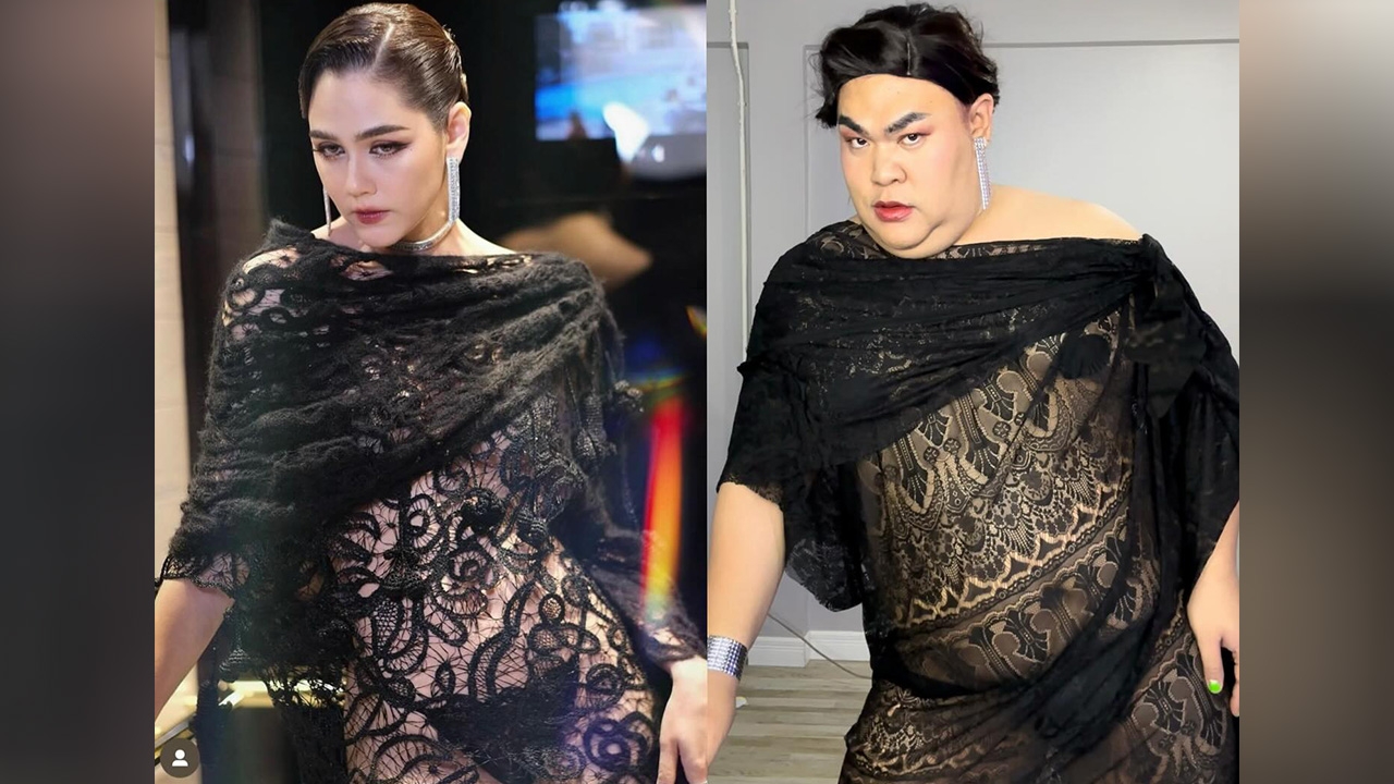 มาอย่างไว ปิงปอง ธงชัย ตัดชุดโคฟเป็น ชมพู่ อารยา ลุคเดินพรมแดงที่คานส์