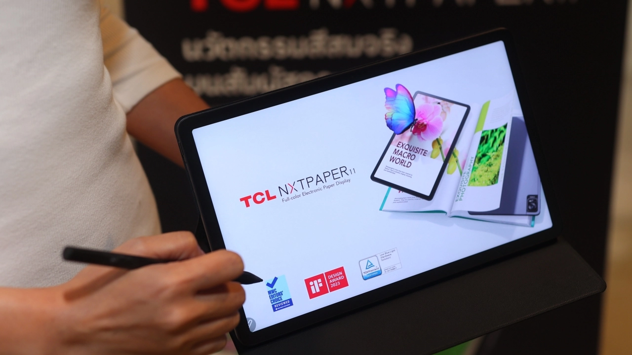 TCL推出NXTPAPER 11平板电脑，抓住客户群，专注于娱乐-看书，价格为7,990泰铢。