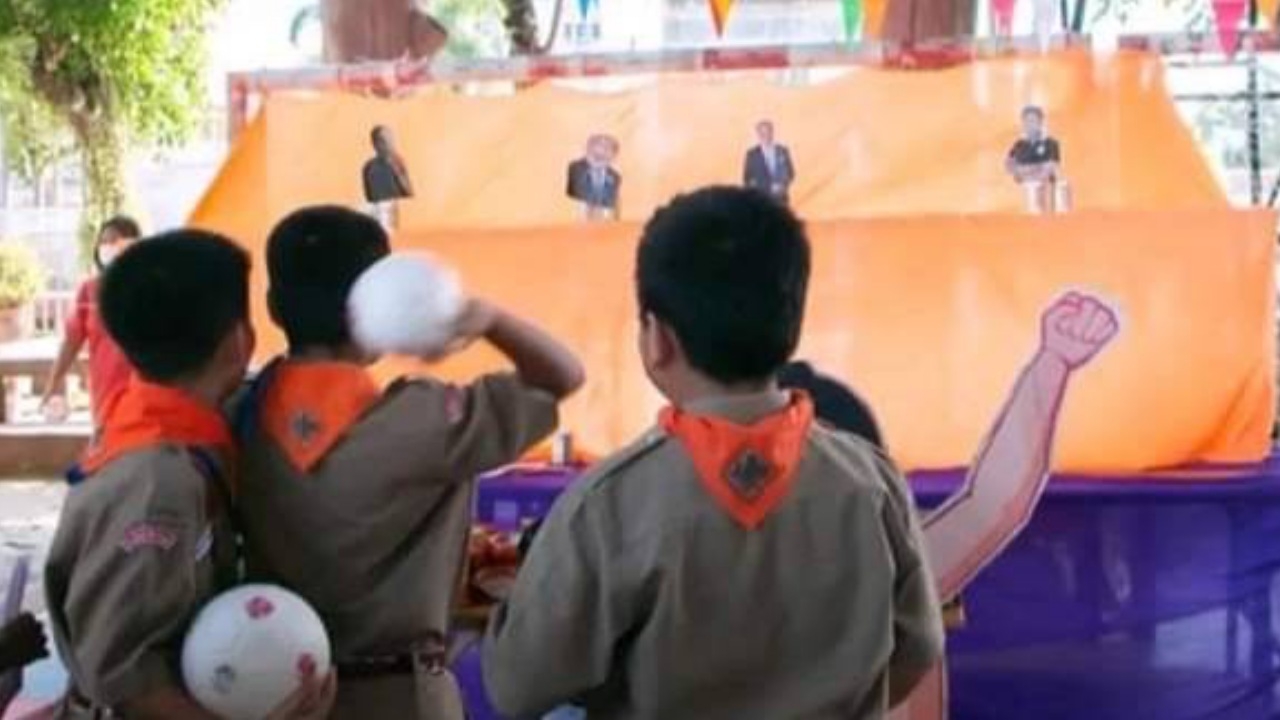 สรุปดราม่า "โรงเรียนดัง" จัดกิจกรรมเล่นเกม "ปากระป๋อง" ใส่ภาพนักการเมือง