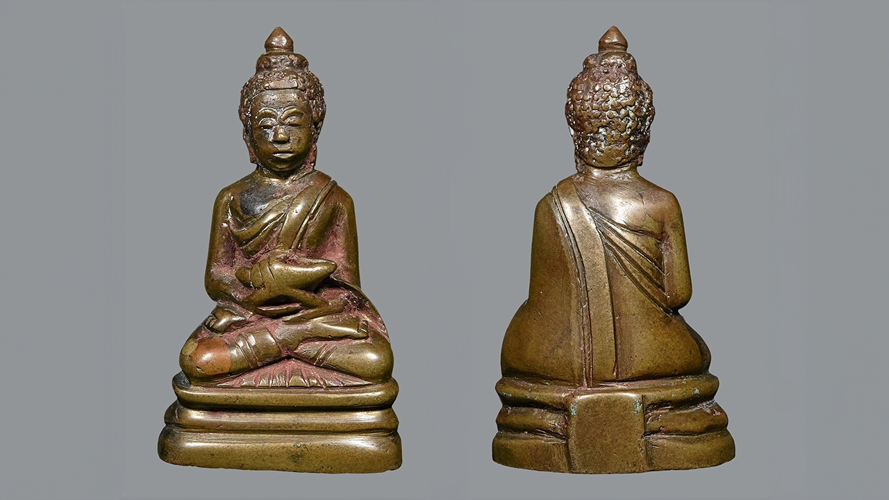 พระกริ่งสวนเต่าถือสังข์ ร.5 เด่นที่เนื้อนวโลหะแก่ทองคำ ดูดีมีพลังเข้มขลัง