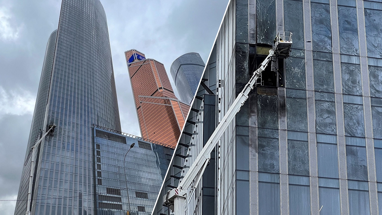 รัสเซียผวา นาทีโดรนพุ่งชนตึก ตูมสนั่น ส่งมาโจมตีมอสโกต่อเนื่องคืนที่ 6 (คลิป)