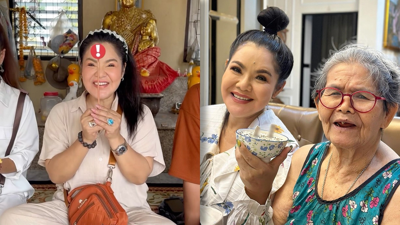 ฮาย อาภาพร เอาใจคอหวย จุดธูป-เสี่ยงเซียมซี เห็นเลขแบบชัดๆ (คลิป)