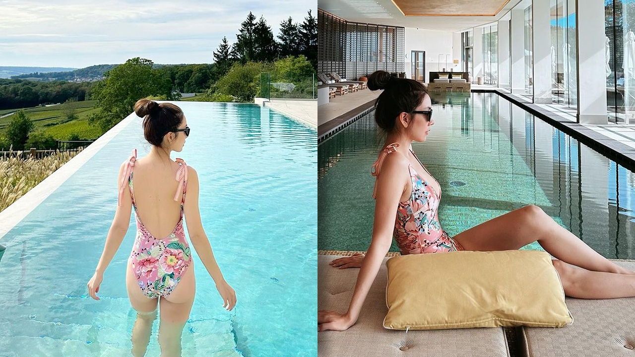 วุ้นเส้น วิริฒิพา แซ่บในชุดว่ายน้ำวันพีซเว้าหลัง เห็นผิวสวยเนียนตา