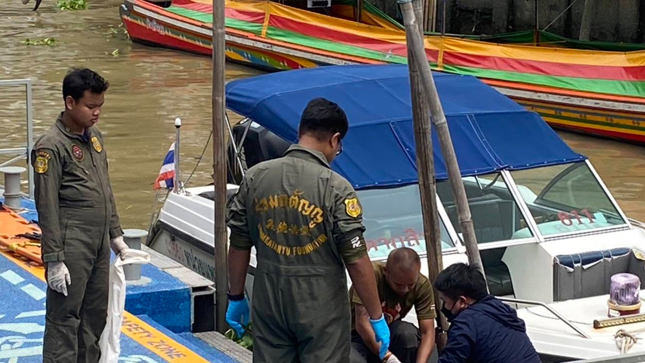 พบศพชายนิรนาม ถูกมัดมือด้านหน้า เป็นศพลอยเจ้าพระยา คาดตายแล้ว 2 วัน