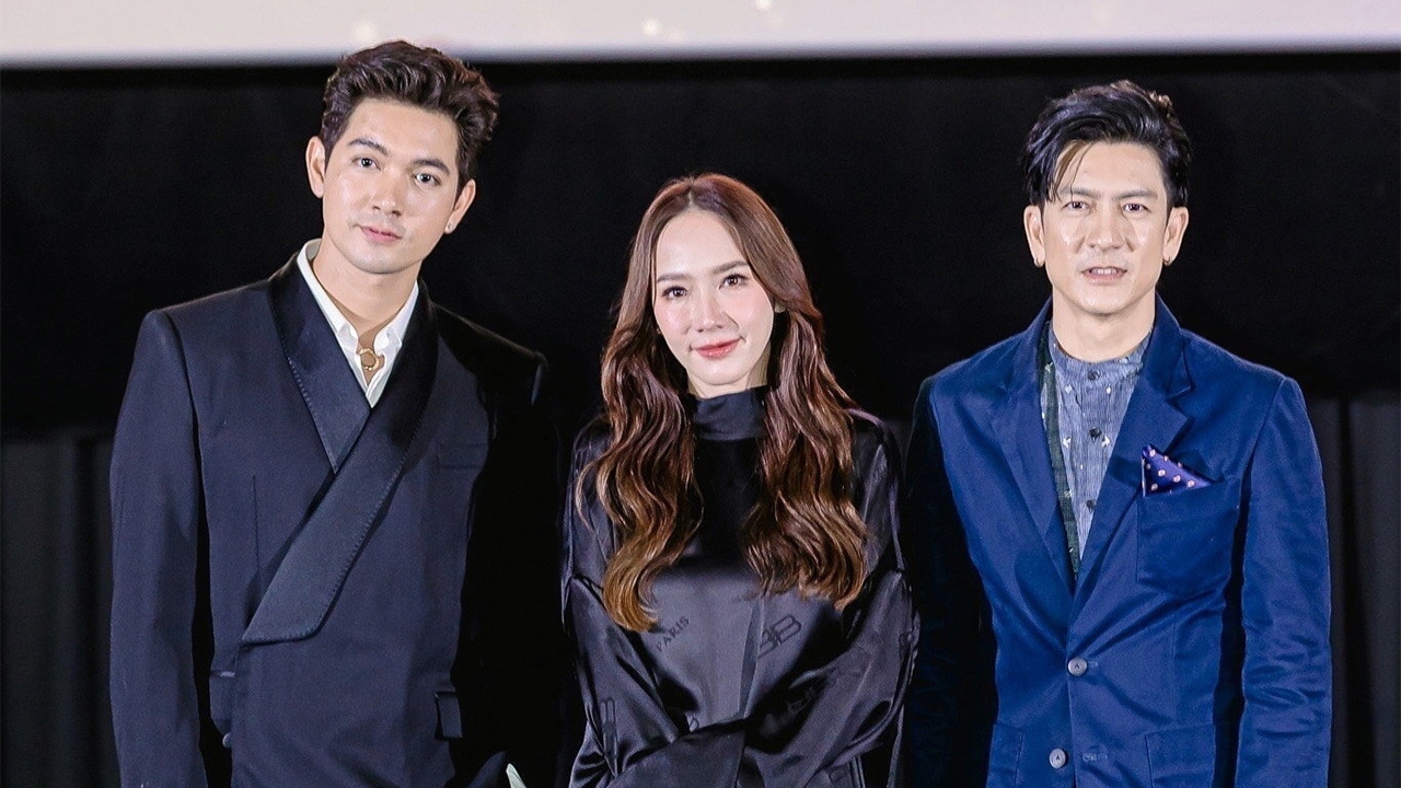 "อั้ม-ติ๊ก-เข้ม" นำทีมนักแสดงร่วมงานกาลา "ลมพัดผ่านดาว"