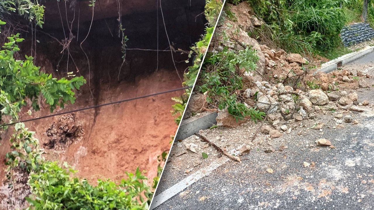 ระทึก ฝนตกหนัก ดินสไลด์เขาป่าตอง ภูเก็ต จนท.ปิดถนน เพื่อเร่งแก้ปัญหา