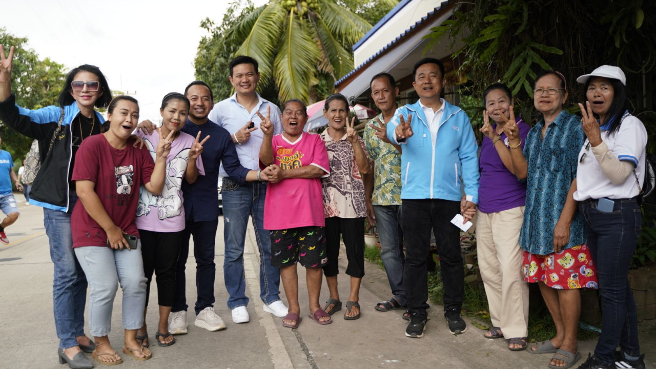 "สาธิต" ควง "ดร.เอ้-เมธี ลาบานูน" ช่วย "บัญญัติ" หาเสียงเลือกตั้งซ่อมระยอง