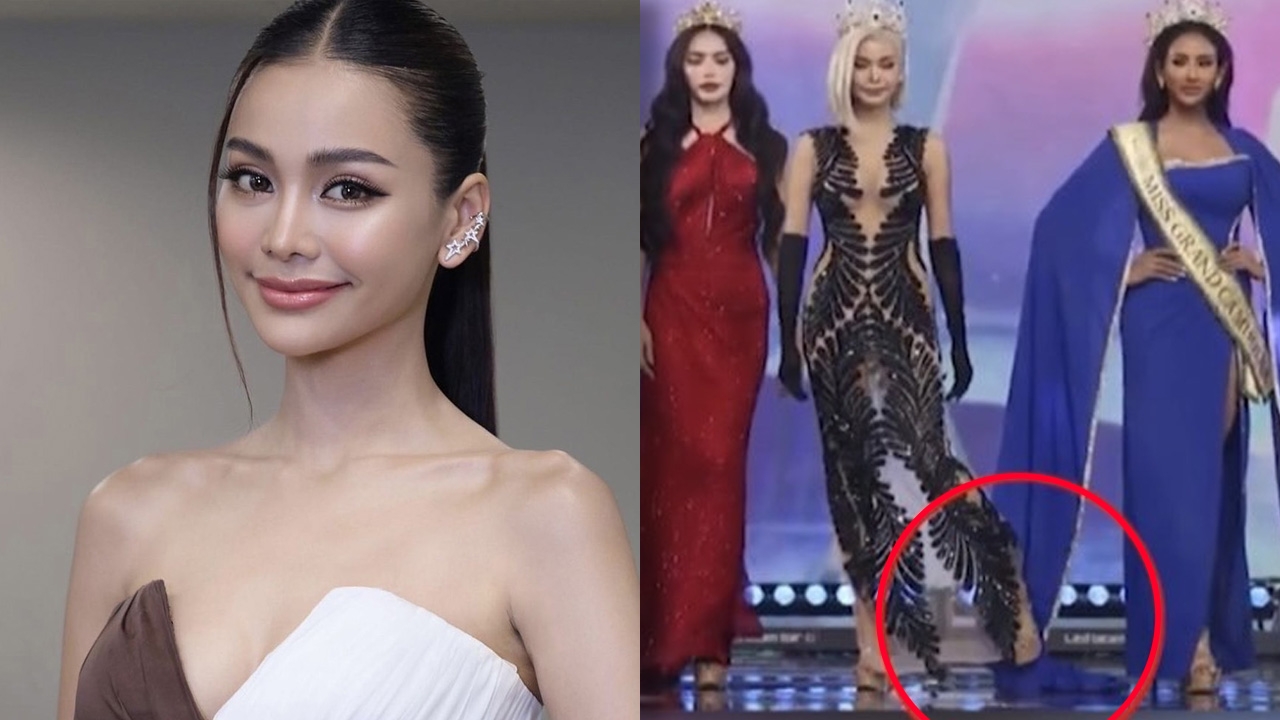 สงครามนางงาม ดราม่าถล่ม อิงฟ้า ใช้เท้าเขี่ยชุดเพื่อนนางงามบนเวที