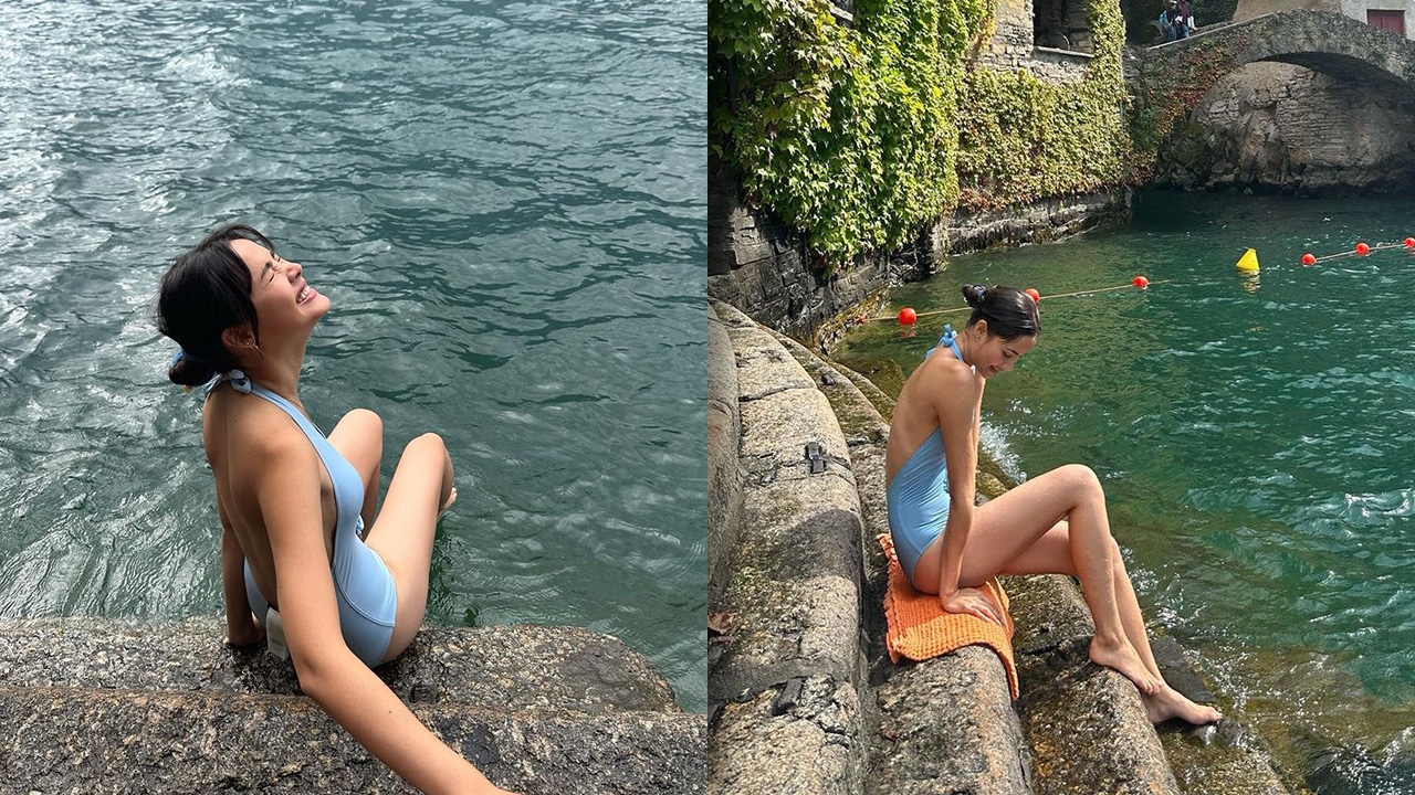 ญาญ่า นุ่งวันพีซสีฟ้าเล่นน้ำ อวดหุ่นเพรียวบาง สาดความเซ็กซี่เบาๆ