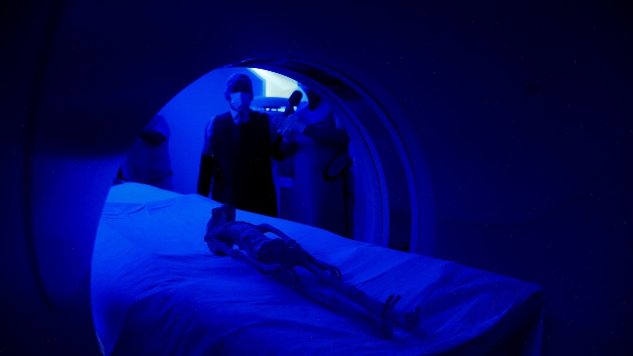 สุดอึ้ง ทีมนักวิทย์เม็กซิโก ตรวจ CT scan 'ฟอสซิลเอเลี่ยน' เจอไข่ในท้อง