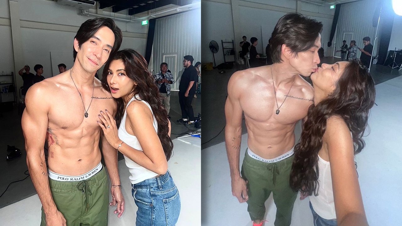 หลุยส์ สก๊อต อวดหุ่นแซ่บซิกซ์แพ็กแน่นๆ โชว์จุ๊บ นุ่น รมิดา หวานมาก