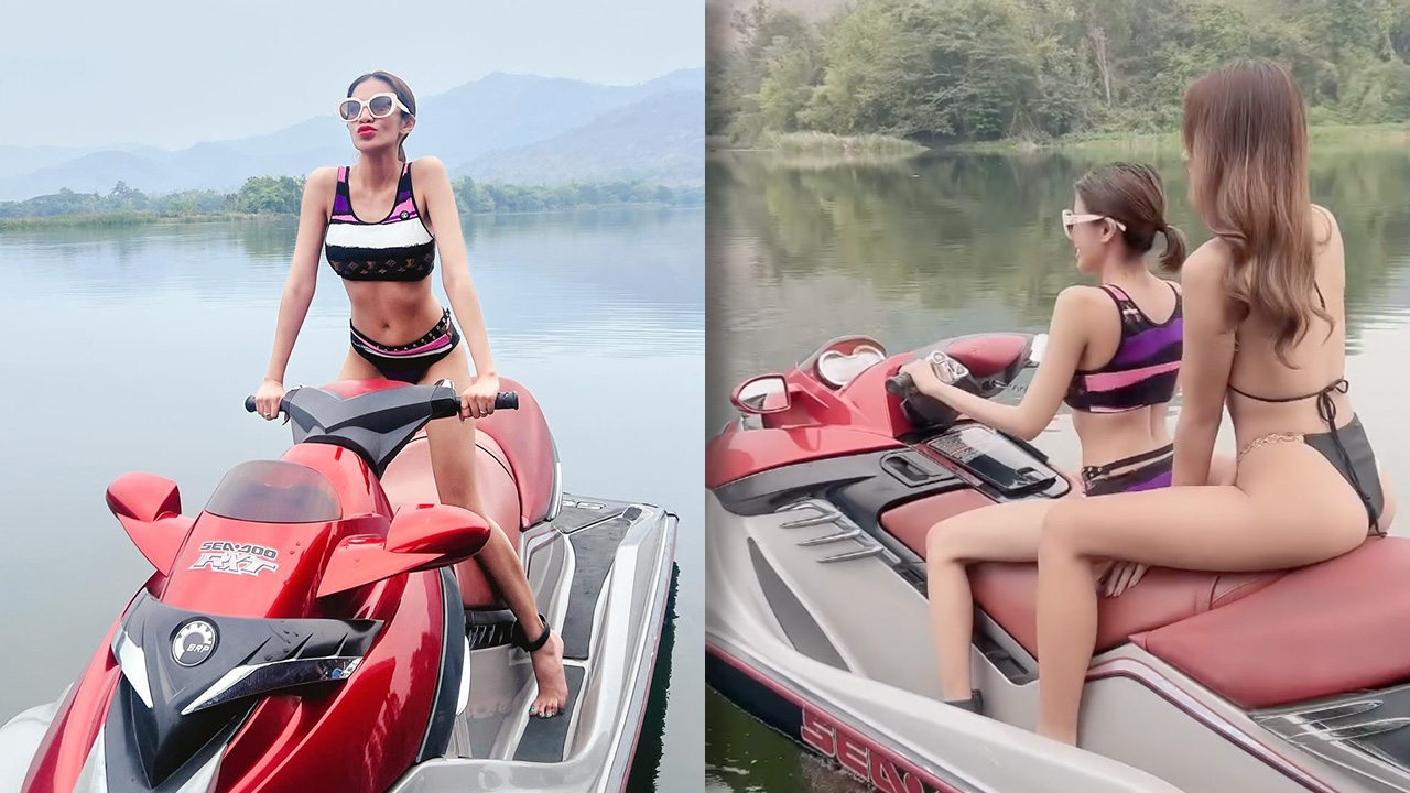 ใบเตย นุ่งทูพีซขี่เจ็ตสกีอวดหุ่นบางๆ น้ำหนัก 36 กก. แต่ชาวเน็ตเป็นห่วง (คลิป)