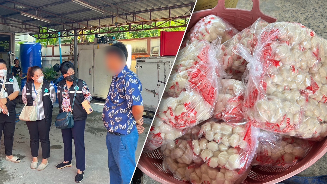 ตำรวจ ปคบ. ร่วม อย. บุกทลายโรงงานผลิตลูกชิ้นเถื่อน ย่านปทุมธานี 2 แห่ง