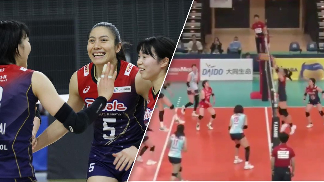 “ทัดดาว” ยึดตัวจริง โชว์สกิลบอลเร็ว+ขึ้นบล็อกเดี่ยวๆ ในศึกวี.ลีก ญี่ปุ่น (คลิป)