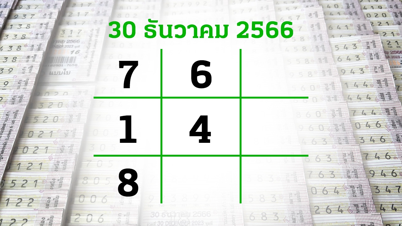 โค้งสุดท้ายหวย "เลขเด็ดงวดนี้" 30/12/66 ลุ้นโชคได้ที่ไทยรัฐทีวี-ไทยรัฐออนไลน์